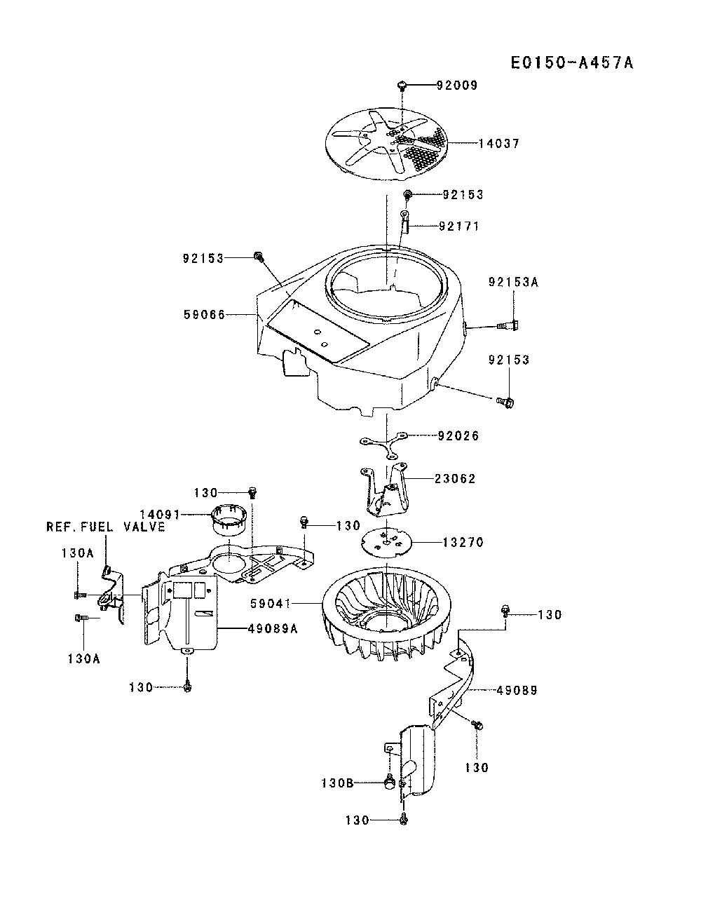 Cooling-equipment Diagram and Parts List for YTH1542XP-96013000101  Husqvarna Lawn Tractor