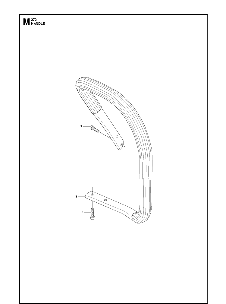 Handle Diagram and Parts List for 272XP 20163200001-20173200000 Husqvarna Chainsaw