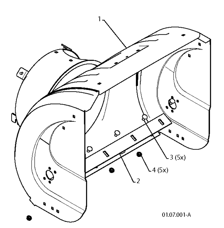 Auger Housing And Impeller 3 Diagram and Parts List for 5524ST 2010-04 Husqvarna Snow Blower