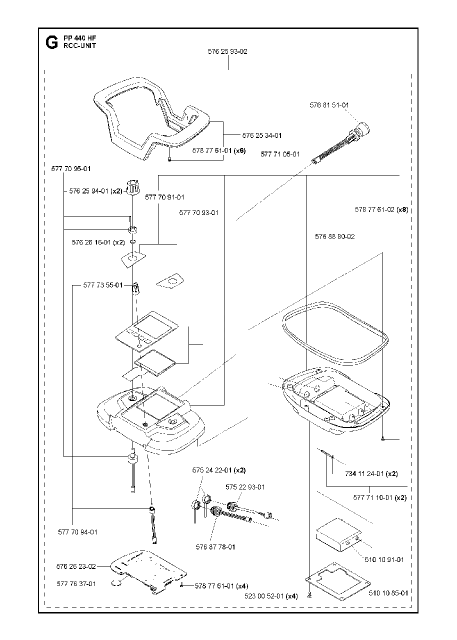 Rcc-Unit Diagram and Parts List for PP440 2012-03 Husqvarna Miscellaneous