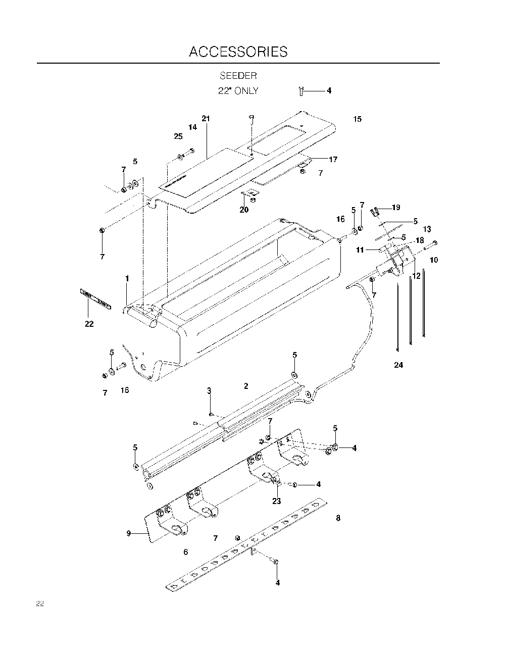 Accessories Diagram and Parts List for DTF6966067201 2010-02 Husqvarna Dethatcher