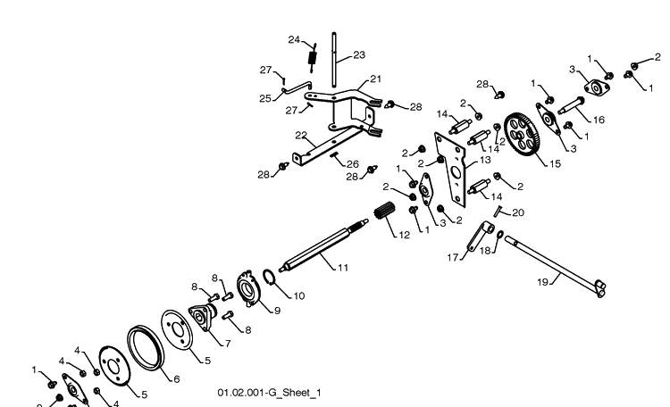 Drive 1 Diagram and Parts List for 5524SBL (96193003400)(2008-11) Husqvarna Snow Blower