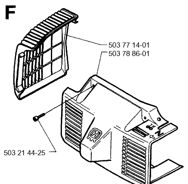 Cover Diagram and Parts List for 225H75 19960500001-19970500000 Husqvarna Hedge Trimmer