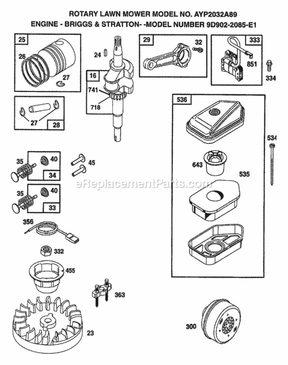 Page B Diagram and Parts List for 2032A89 1998 Husqvarna Lawn Mower