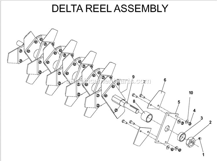 Delta Blade Diagram and Parts List for DT22H (968999243)(2005-11) Husqvarna Lawn Tractor Accessories