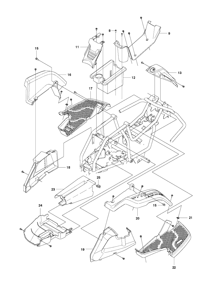 Cover 2 Diagram and Parts List for R111B (965996885)(2010-07) Husqvarna Lawn Mower