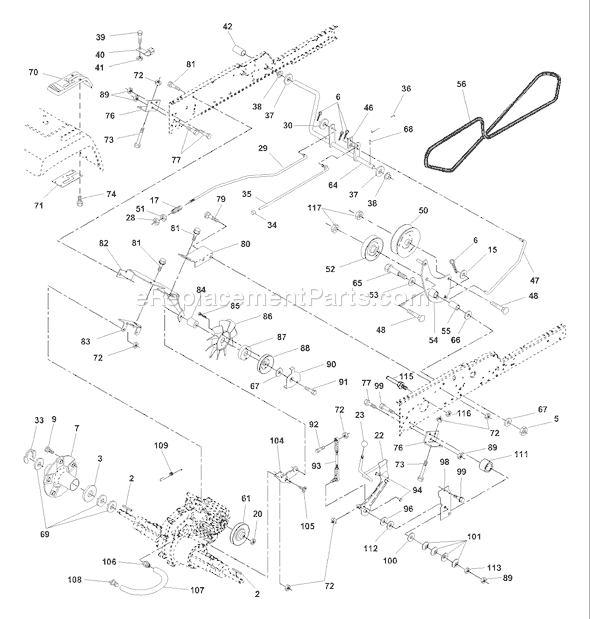 Page E Diagram and Parts List for GTH2550A (954567109) (2001-01) Husqvarna Lawn Tractor