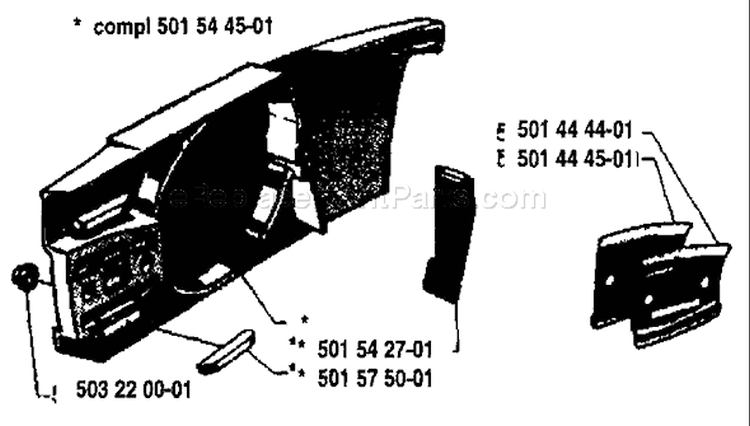 Page L Diagram and Parts List for 2100 1982-11 Husqvarna Chainsaw