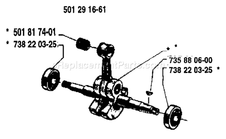 Page E Diagram and Parts List for 2100 1984-04 Husqvarna Chainsaw