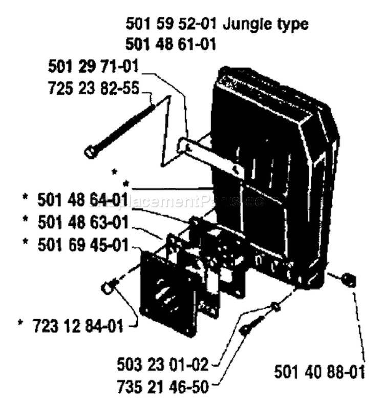 Page I Diagram and Parts List for 2100 1984-04 Husqvarna Chainsaw