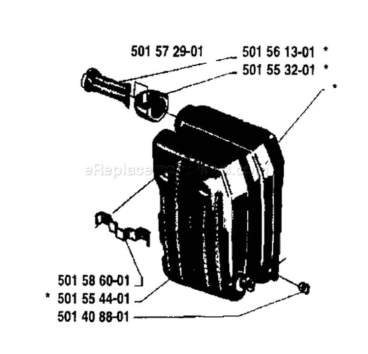Page I Diagram and Parts List for 2100 1985-08 Husqvarna Chainsaw