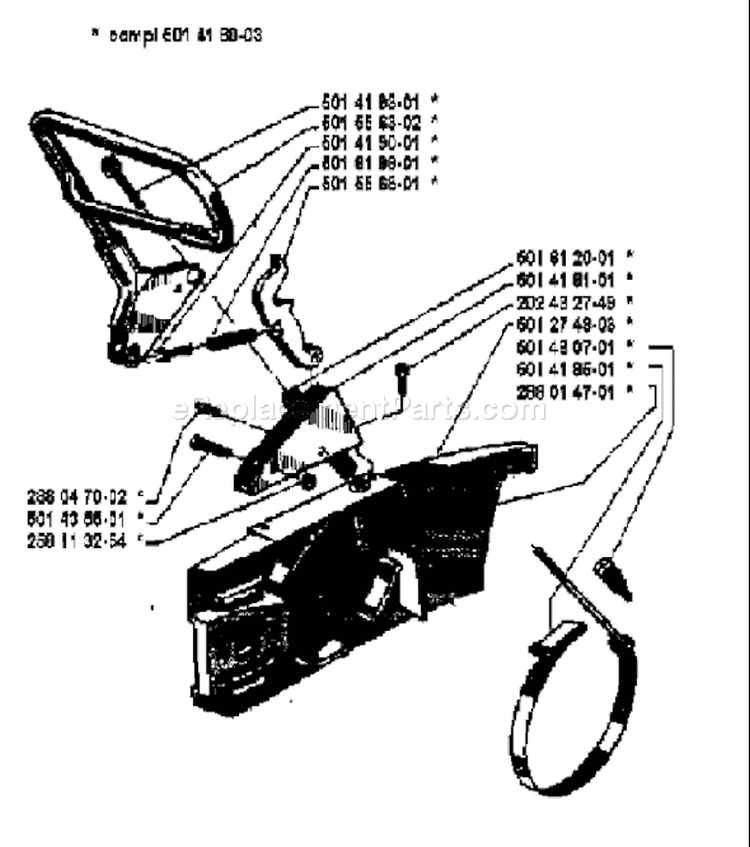 Page C Diagram and Parts List for 2100CD 2100 CD 1979-12 Husqvarna Chainsaw