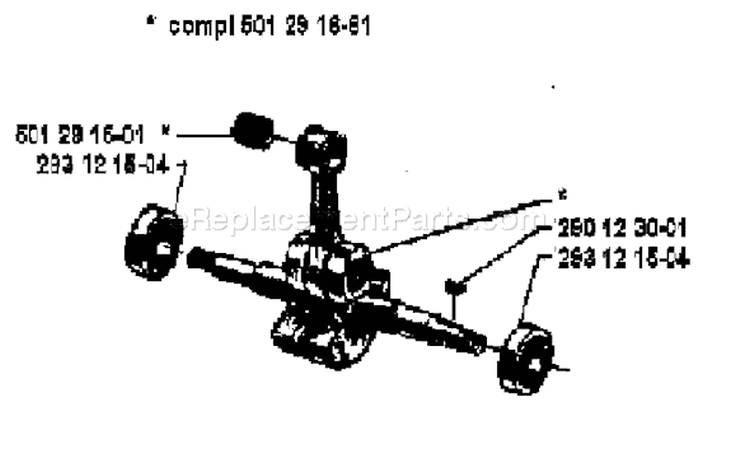 Page E Diagram and Parts List for 2100CD 2100 CD 1979-12 Husqvarna Chainsaw