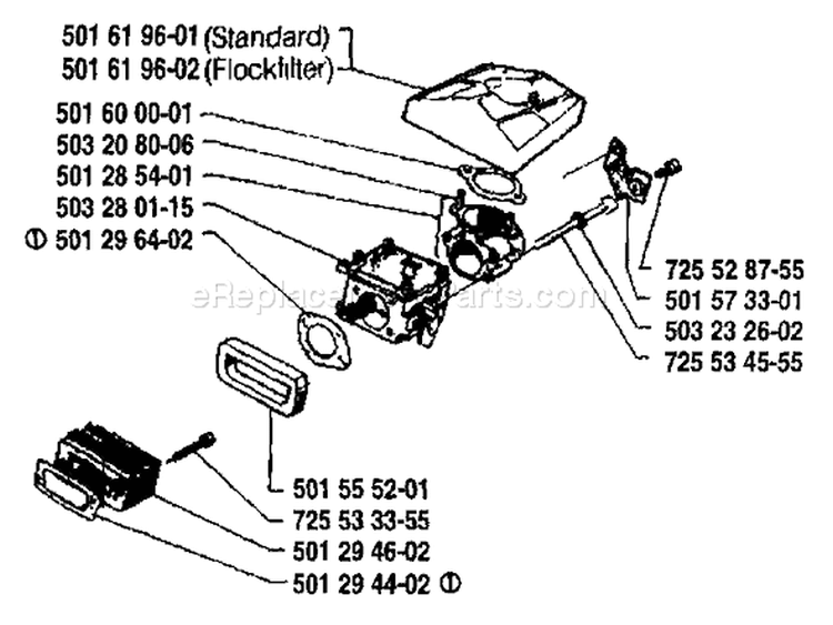 Page A Diagram and Parts List for 2101 1987-04 Husqvarna Chainsaw