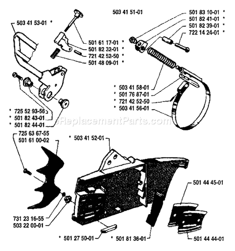 Page C Diagram and Parts List for 2101 1987-04 Husqvarna Chainsaw