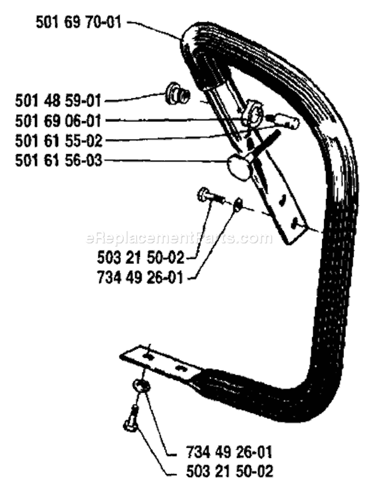 Page F Diagram and Parts List for 2101 1987-04 Husqvarna Chainsaw