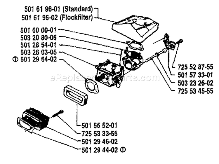 Page A Diagram and Parts List for 2101 1988-03 Husqvarna Chainsaw
