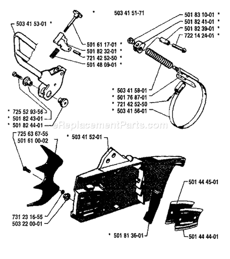 Page C Diagram and Parts List for 2101 1988-03 Husqvarna Chainsaw