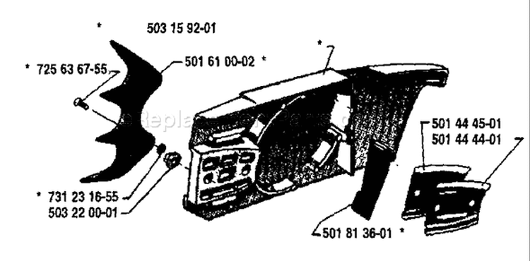 Page D Diagram and Parts List for 2101 1988-03 Husqvarna Chainsaw