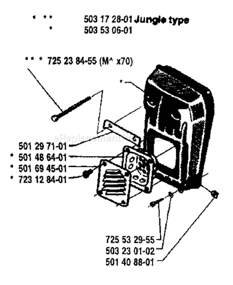 Page I Diagram and Parts List for 2101 1988-03 Husqvarna Chainsaw