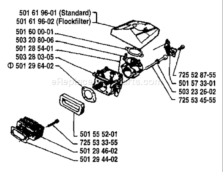 Page A Diagram and Parts List for 2101 1989-02 Husqvarna Chainsaw
