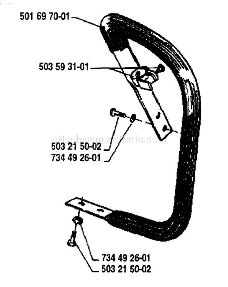 Page F Diagram and Parts List for 2101 1989-02 Husqvarna Chainsaw