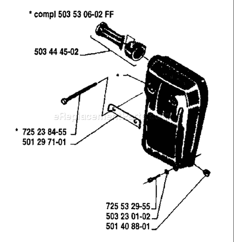Page I Diagram and Parts List for 2101 1989-02 Husqvarna Chainsaw