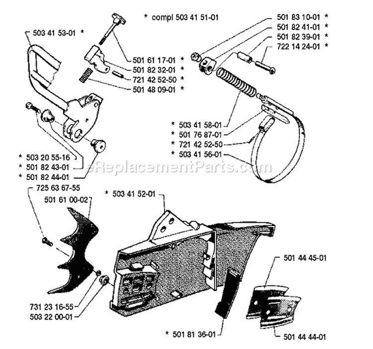 Page C Diagram and Parts List for 2101 1990-06 Husqvarna Chainsaw