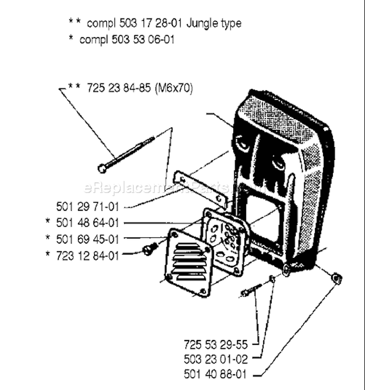 Page I Diagram and Parts List for 2101 1990-06 Husqvarna Chainsaw