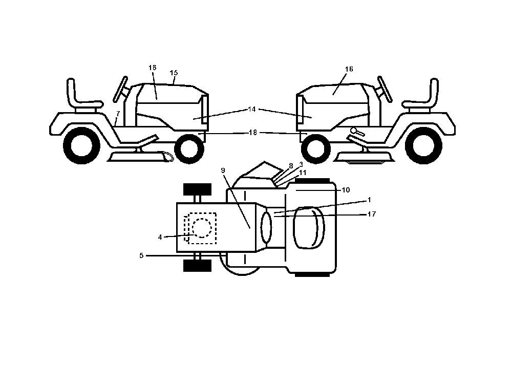 Decals Diagram and Parts List for GTH260TWIN (96041004501)(2007-10) Husqvarna Lawn Tractor