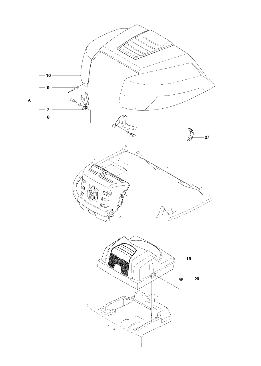 Cover 2 Diagram and Parts List for R18AWD (966414101)(2010-07) Husqvarna Lawn Tractor