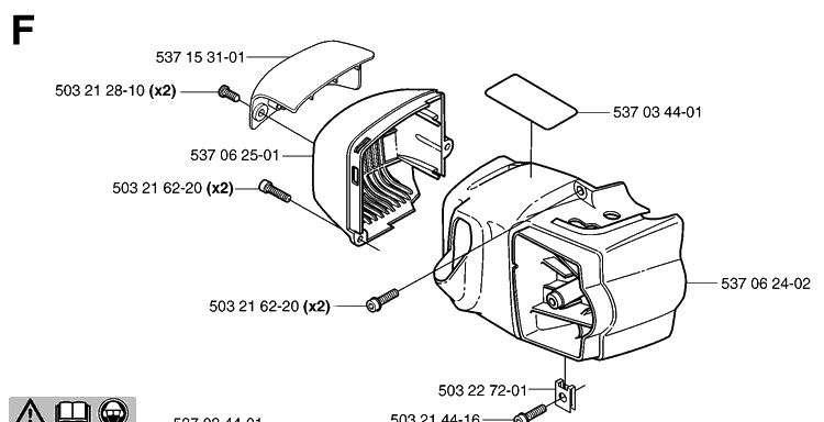 Cover Diagram and Parts List for 325HS99 (X-SERIES)(20030100001-20063600000) Husqvarna Hedge Trimmer
