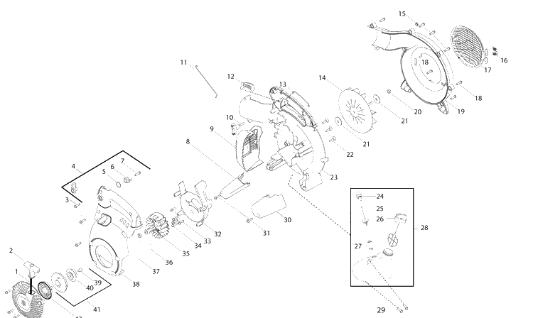 Repair Parts (A) Diagram and Parts List for 125B 2007-05 Husqvarna Leaf Blower / Vacuum