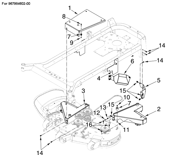 Guards Diagram and Parts List for Z448  Husqvarna Lawn Mower