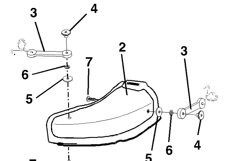 Mower Mulch Cover 48 Inch Diagram and Parts List for MP48A 2003-10 Husqvarna Lawn Tractor Accessories