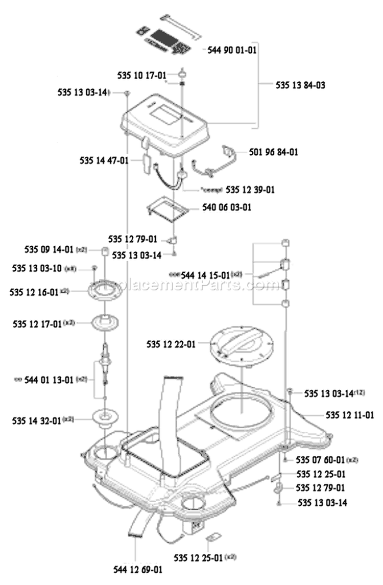Page E Diagram and Parts List for 220AC 220 AC 2007-05 Husqvarna Lawn Mower