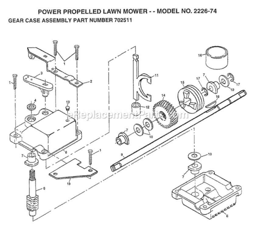 Page A Diagram and Parts List for 2226-74 1997 Husqvarna Lawn Mower