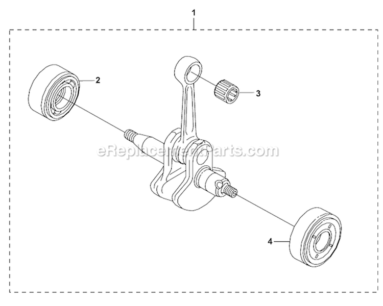 Crank Shaft Diagram and Parts List for 223L  Husqvarna Hedge Trimmer