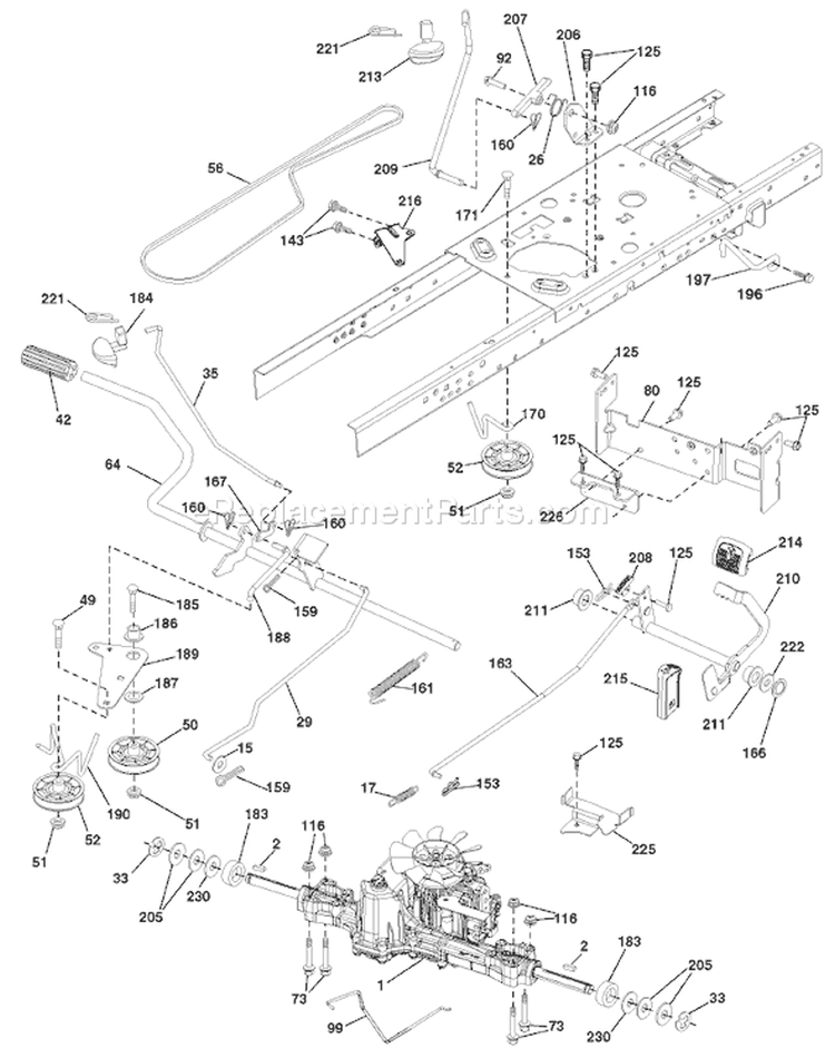 Page C Diagram and Parts List for 2246LS 2246 LS 96043004300 -2008-01 Husqvarna Lawn Tractor