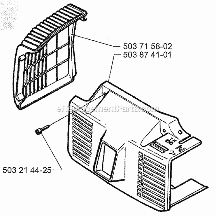 Cover Diagram and Parts List for 225BV 1996-08 Husqvarna Leaf Blower / Vacuum