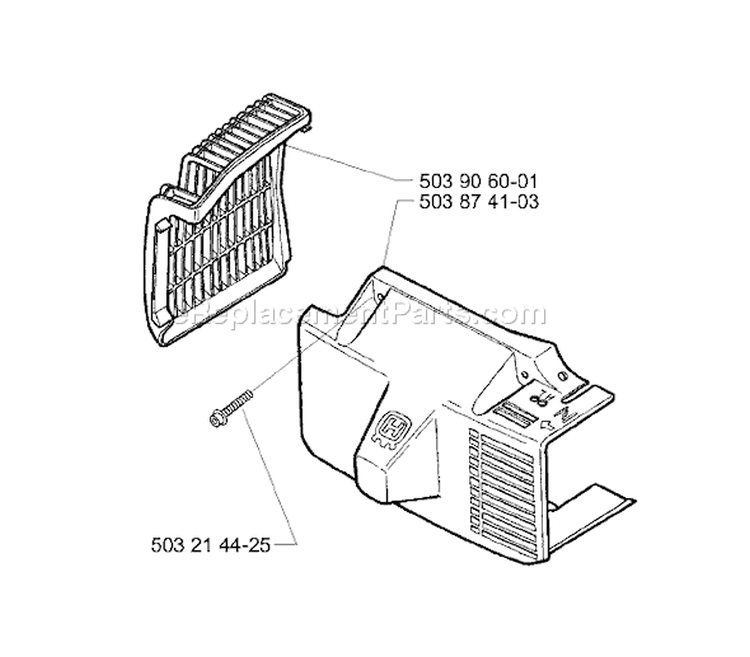 Page D Diagram and Parts List for 225BX 225 BX 2001-06 Husqvarna Leaf Blower / Vacuum