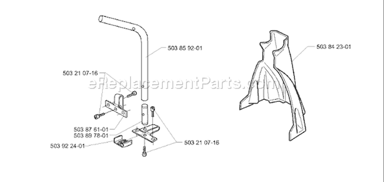 Page G Diagram and Parts List for 225BX 225 BX 2001-06 Husqvarna Leaf Blower / Vacuum