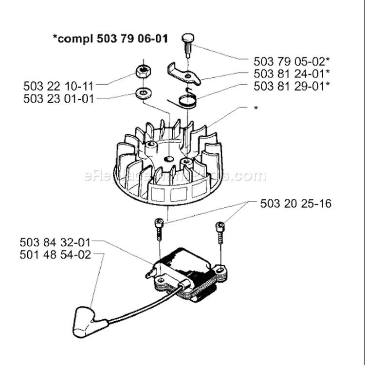 Page I Diagram and Parts List for 225BX 225 BX 2001-06 Husqvarna Leaf Blower / Vacuum