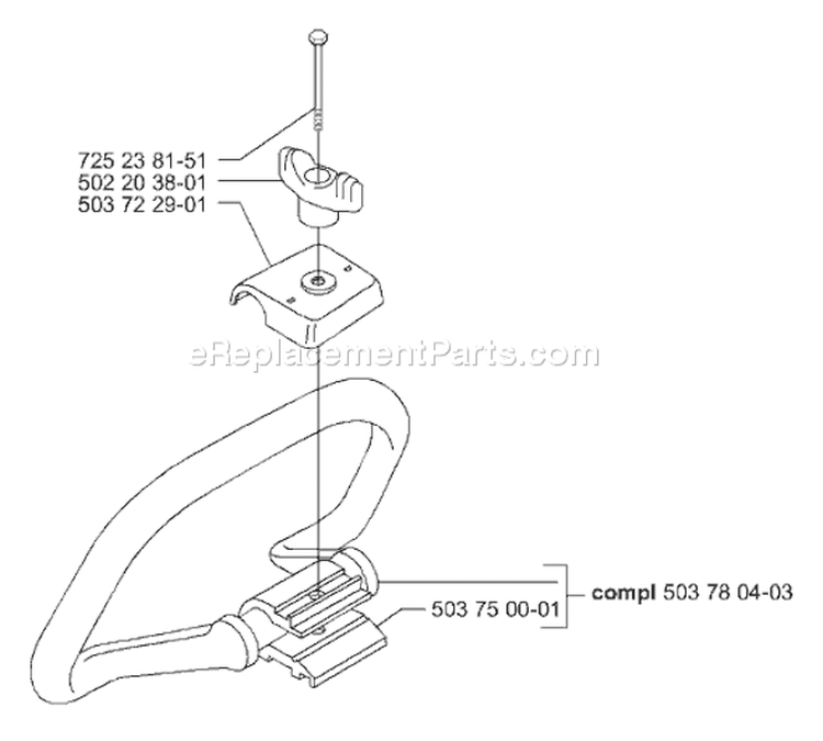 Page K Diagram and Parts List for 225E 225 E 2000-10 Husqvarna Edger