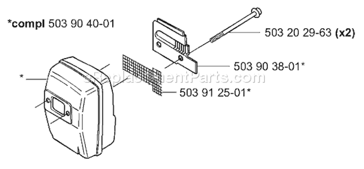 Page L Diagram and Parts List for 225E 225 E 2000-10 Husqvarna Edger