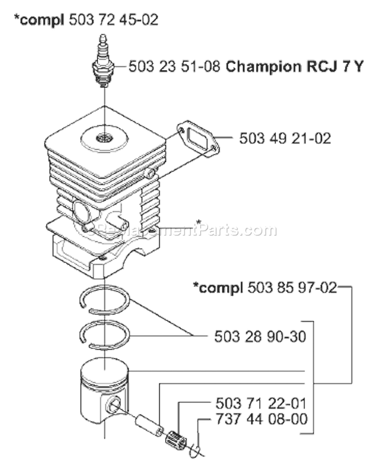 Page M Diagram and Parts List for 225E 225 E 2000-10 Husqvarna Edger