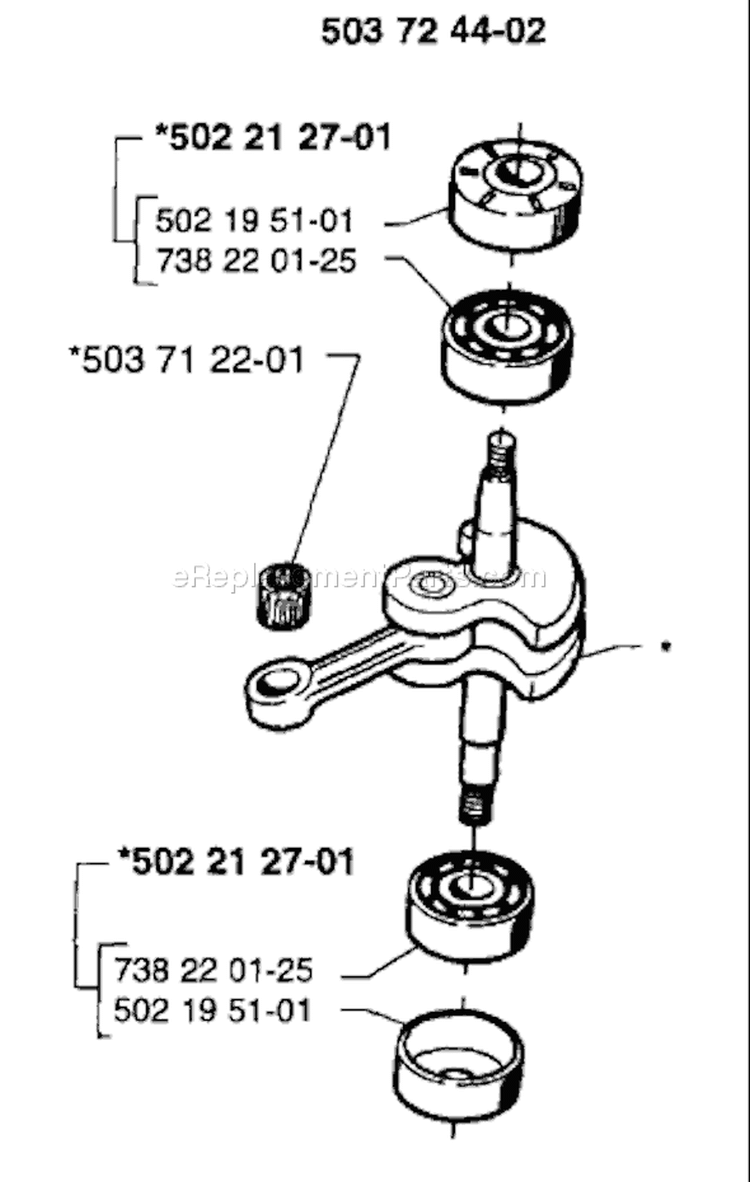 Page F Diagram and Parts List for 225H75 225 H75 1996-12 Husqvarna Hedge Trimmer