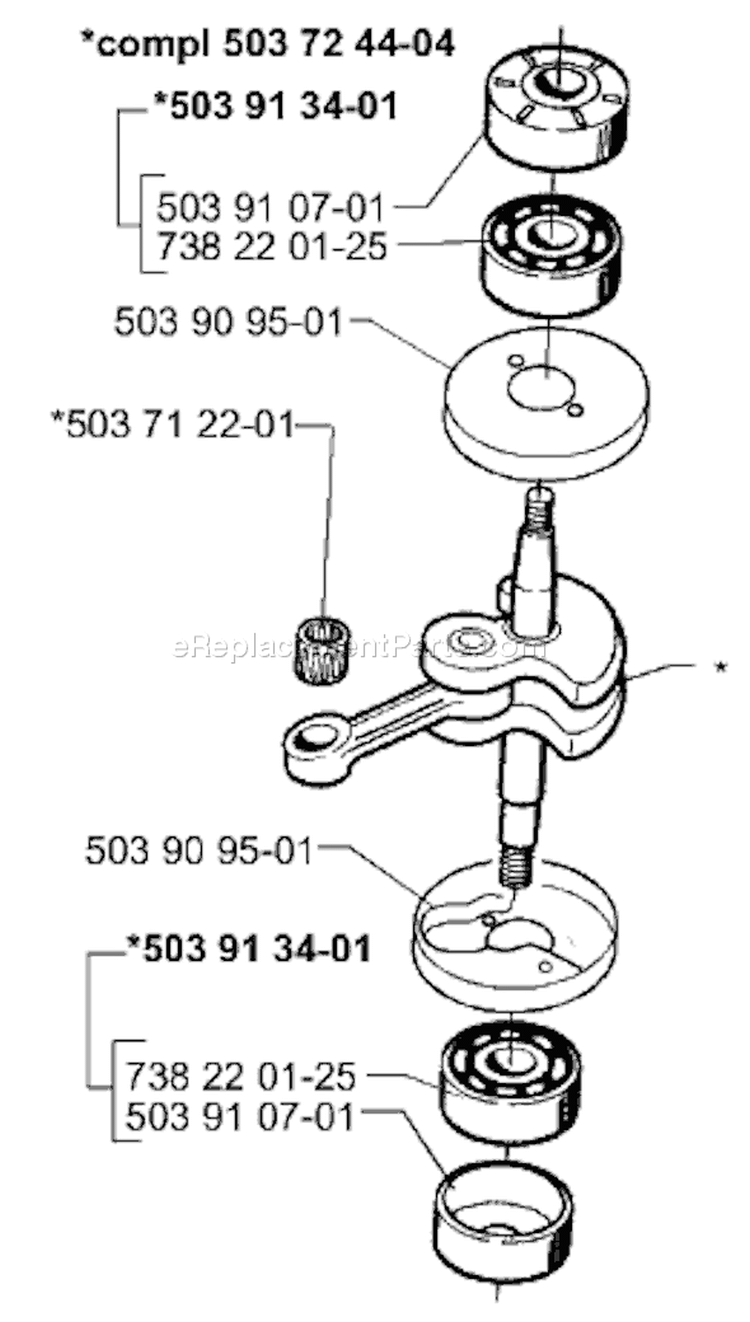 Page E Diagram and Parts List for 225H75 225 H75 1998-01 Husqvarna Hedge Trimmer