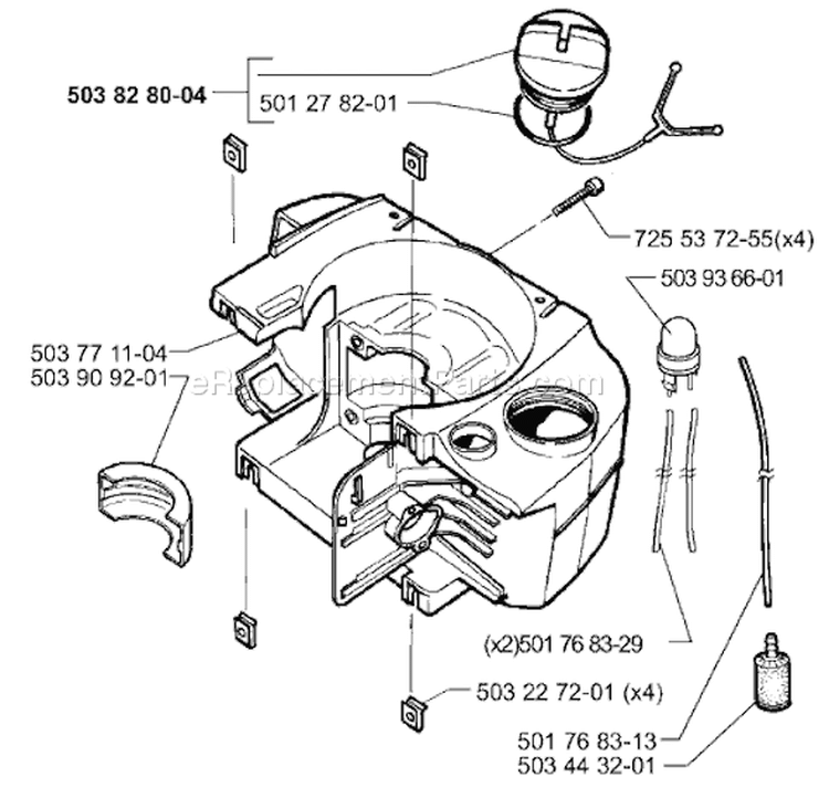 Page G Diagram and Parts List for 225H75 225 H75 1998-01 Husqvarna Hedge Trimmer