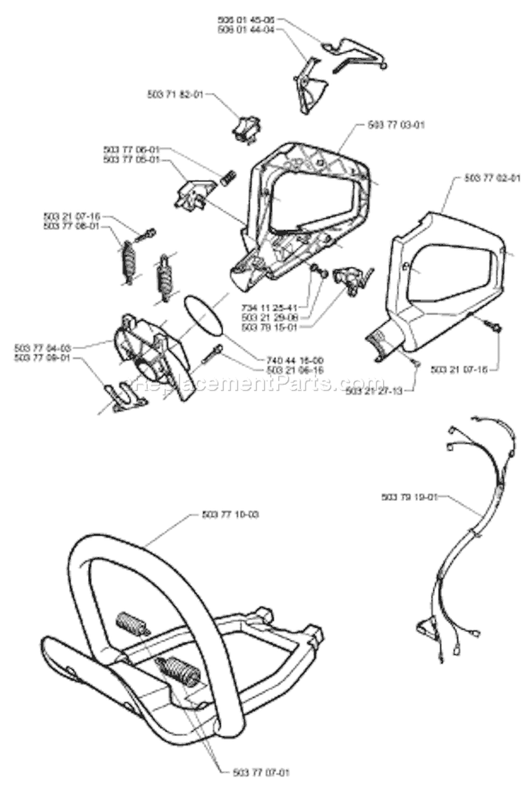 Page I Diagram and Parts List for 225H75 225 H75 1998-01 Husqvarna Hedge Trimmer